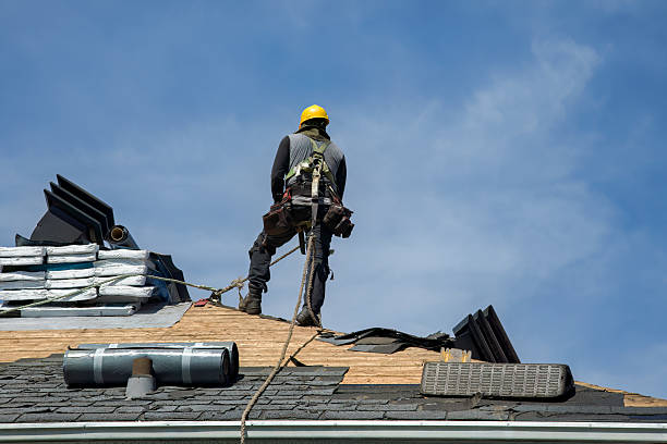 Professional Gutter Installation technician working in Happy Valley, CA